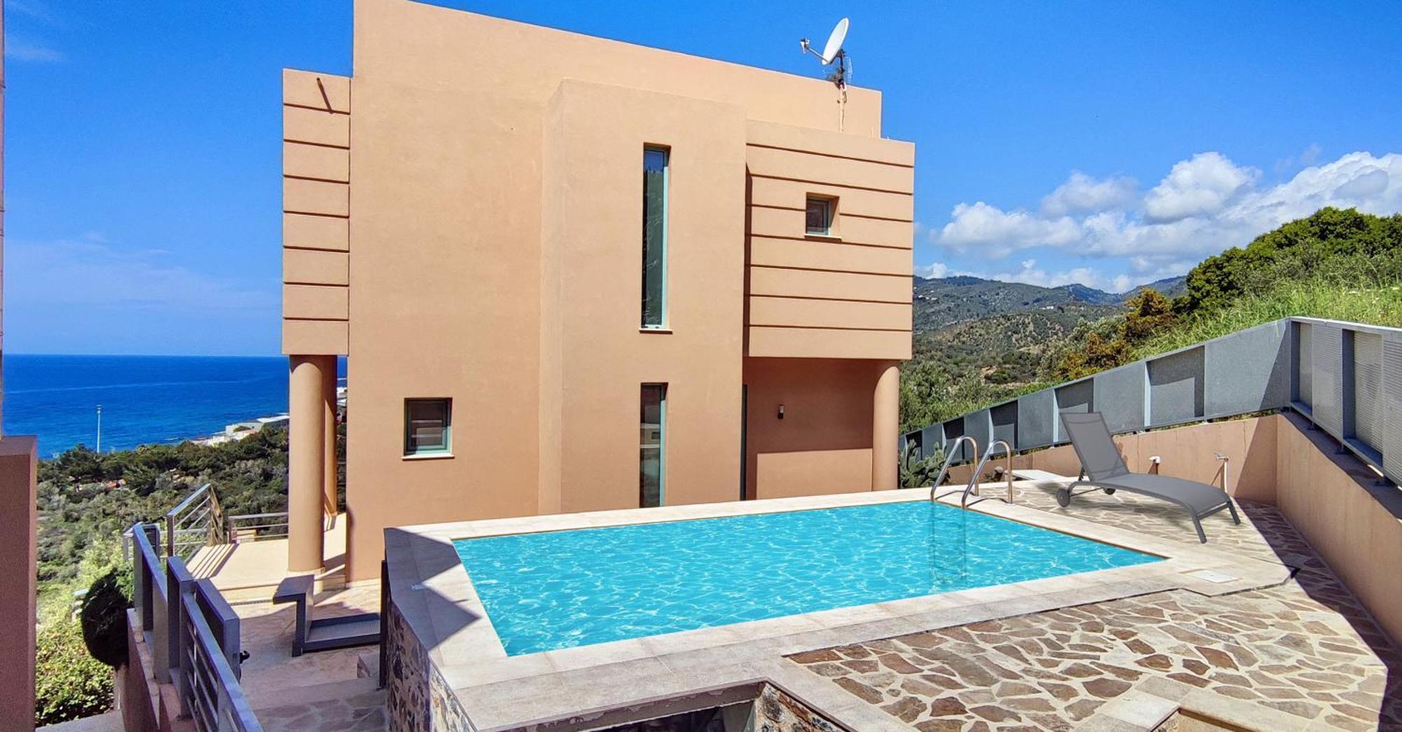 Ouzo Panoramic Houses 1, With Private Pool Πλωμάρι Εξωτερικό φωτογραφία