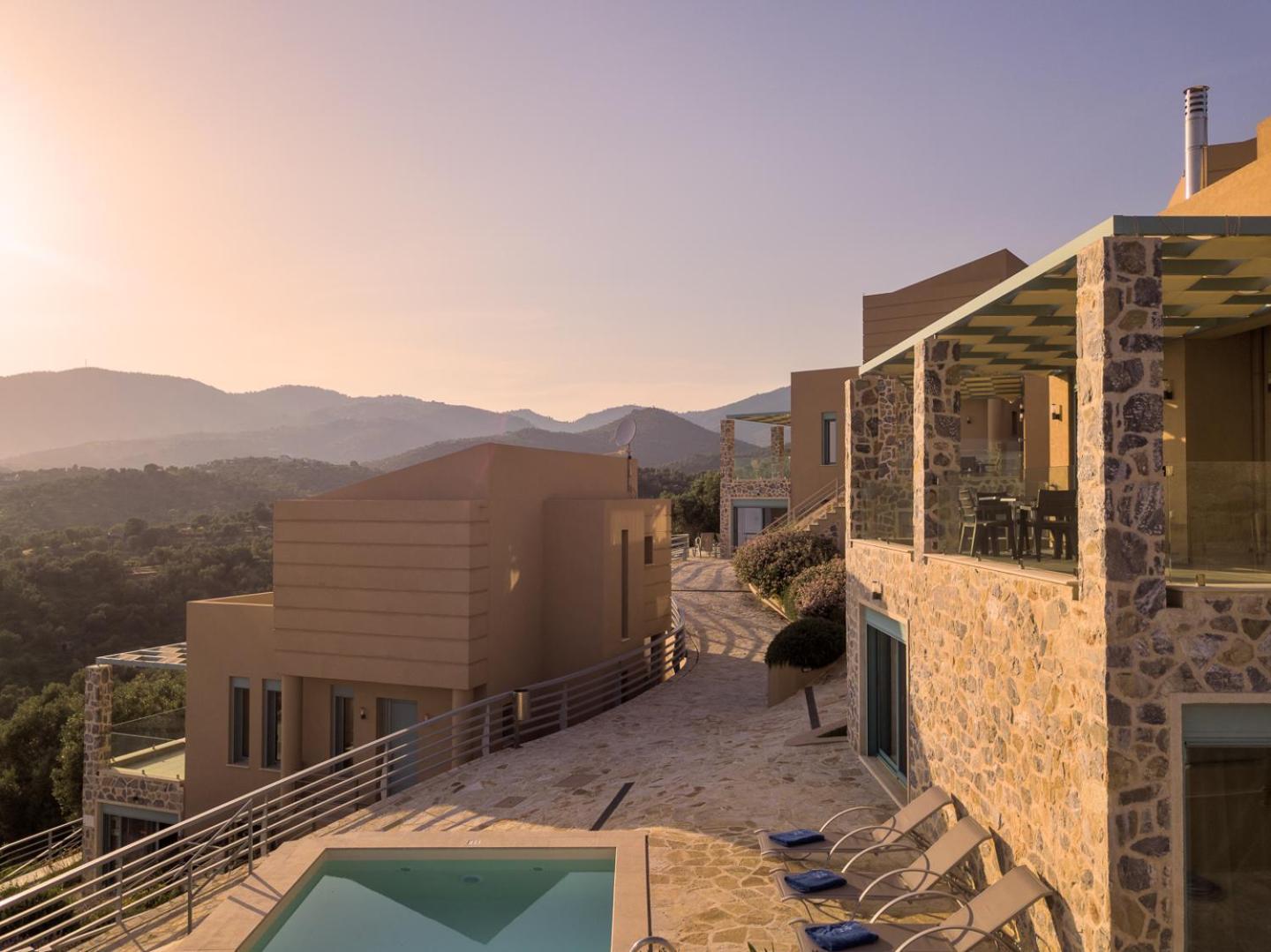 Ouzo Panoramic Houses 1, With Private Pool Πλωμάρι Εξωτερικό φωτογραφία